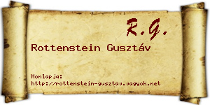 Rottenstein Gusztáv névjegykártya